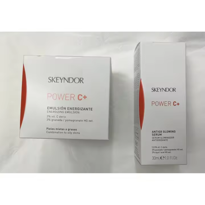 Skeyndor Power C+ Emulsion Energizante Pieles mixtas a grasas 50ml + Power C+ Serum iluminador antioxidante 30ml - 1