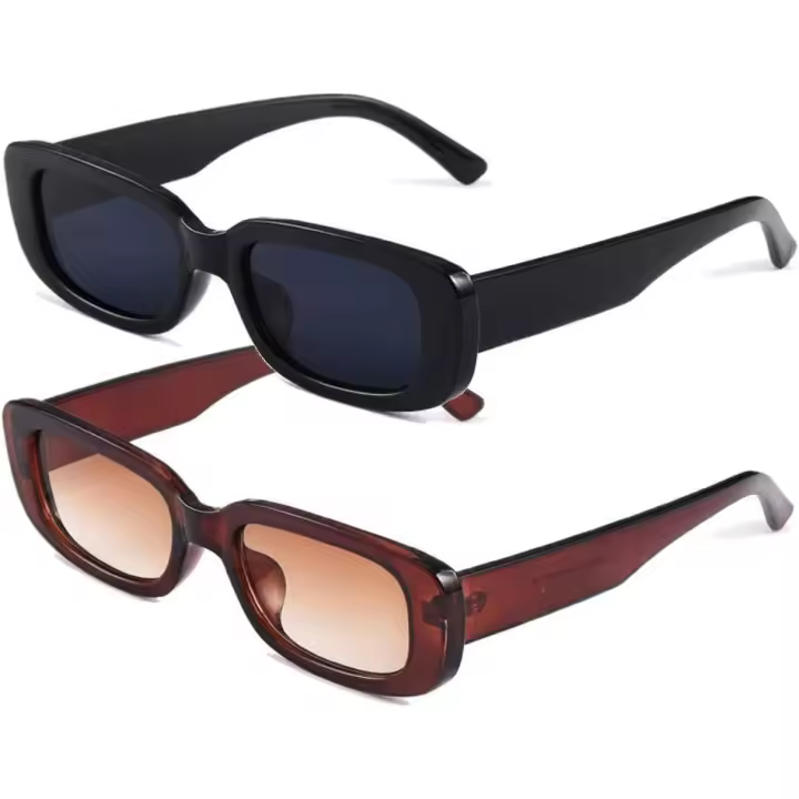 Gafas de sol rectangulares Protección UV400 Gafas de conducción retro para mujer - 1