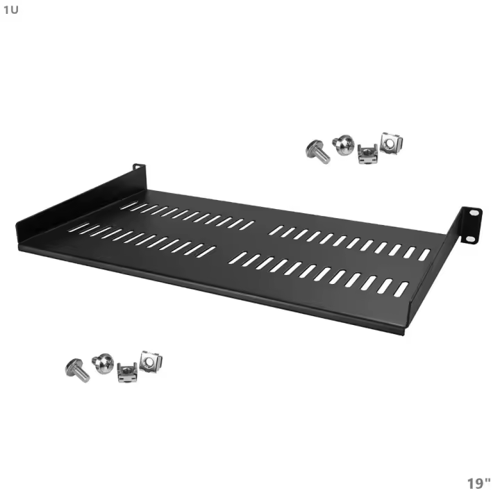 Bandeja rack fija. Anclaje frontal, 19 pulgadas, 1U de altura. TRICOM - 1