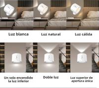 Lámpara Nocturna LED Magnética Recargable Con Control Remoto Y Toque Luz De Lectura Para Armario Soporte De Pared - details 4