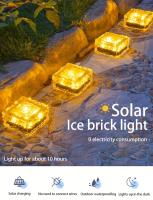 Luces Solares Para Jardín Luz De Piedra Helada Cubo Luz De Pista Al Aire Libre Impermeable Luces De Piso Solar Para Fiesta - details 0