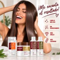 KARSEELL  Kit Alisado Capilar Profesional en Casa Queratina Aceite de Argán Hasta 12 Semanas Control de Encrespamiento Hidratación Nutrición Brillo Suavidad Cabello Rizado Ondulado Afro Sin Formol - details 2