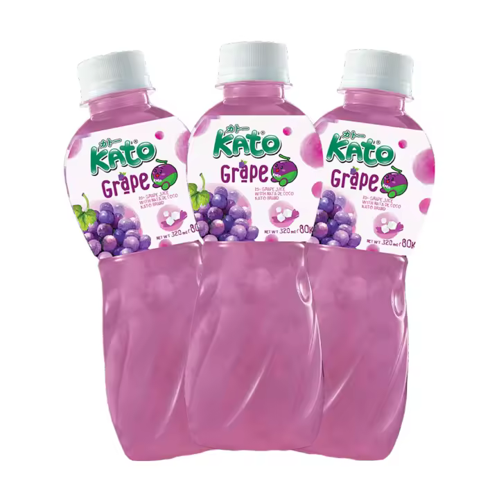 (KATO) BEBIDA DE UVA CON GEL DE COCO 320ML - 1