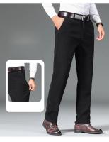 Pantalones Casuales De Corduroy Para Hombre Invierno Grueso Y Cálido Estilo Clásico Recto Trousers Térmicos De Fleece Moda Negocios - details 5