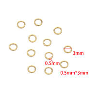 100pcs Anillos De Salto De Acero Inoxidable Con Pintura De Oro Real Para Suministros De Joyería DIY Accesorios Para Collares - details 1