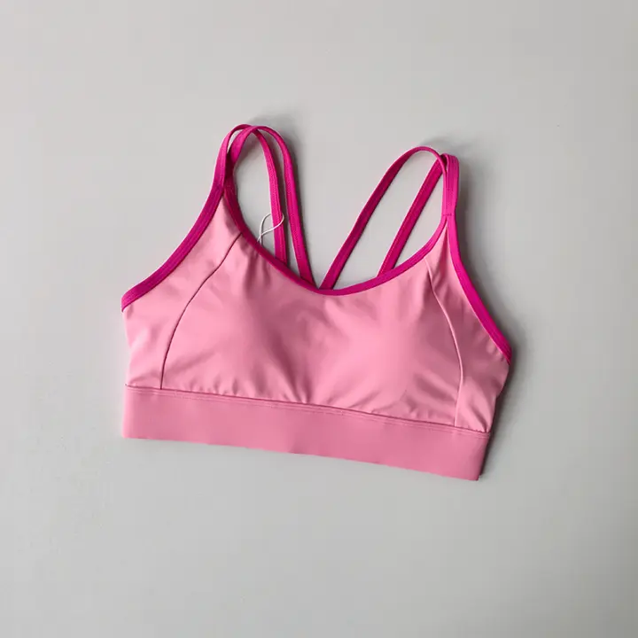 Top De Yoga Para Mujer Verano Absorbedor De Choques Con Bonito Contrafuerte Deportivo Y Profesional Para Pilates Material De Nylon - 1