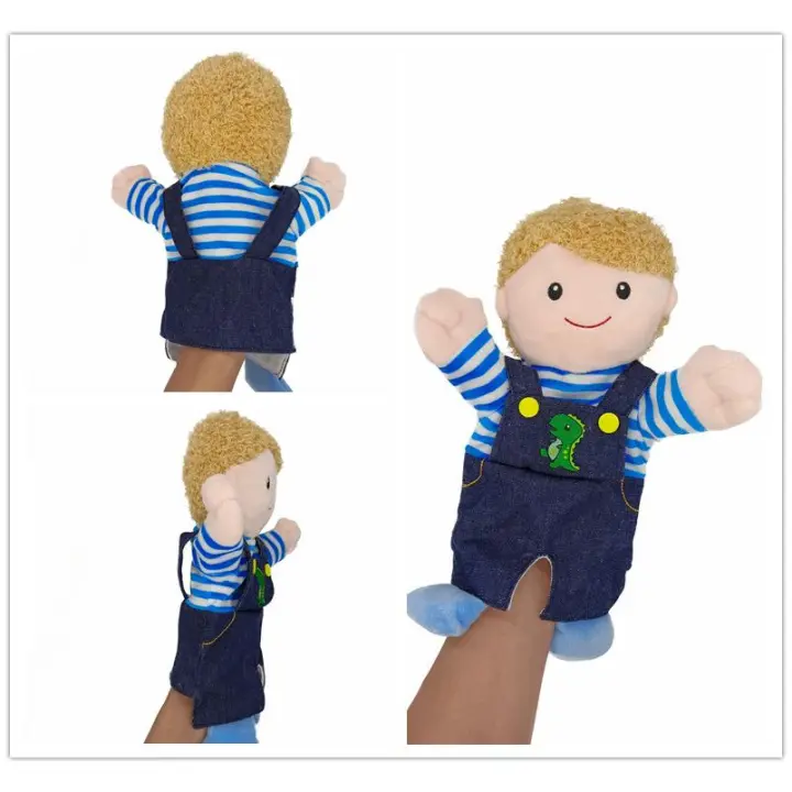 1 paquete de marionetas de Mano para Miembros DE LA Familia, marionetas de mano de Plush suave para mother, Father, hijo, hija y abuelos, juguetes de juego de rol para Padres and hijos. - 1