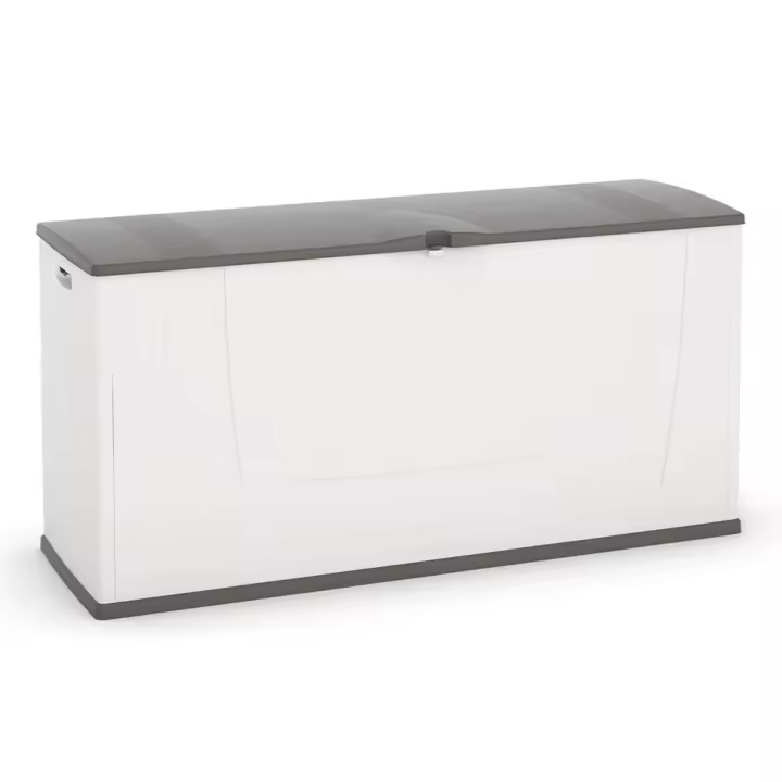 Keter Baúl de Almacenaje Karisma Blanco 119x40x58cm - Resina Resistente con Cerradura para Candado - 1