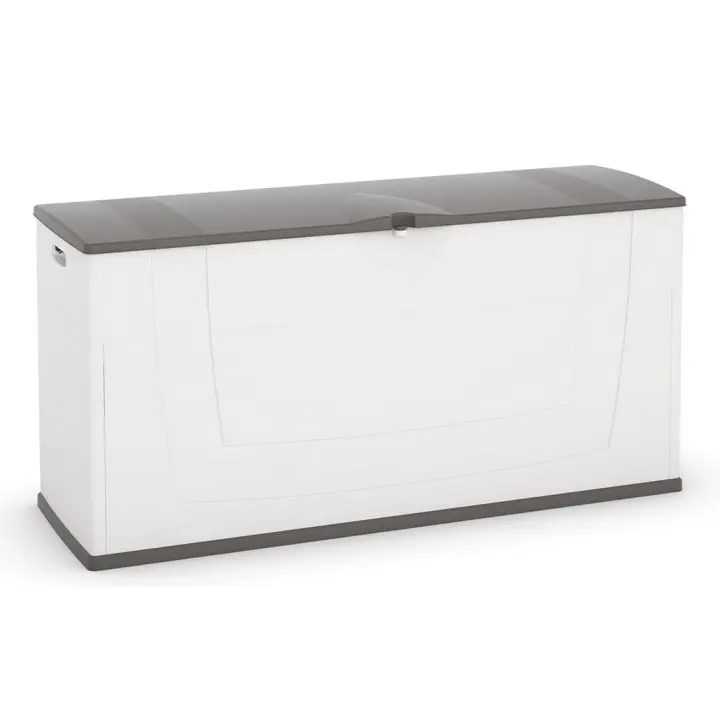 Keter Baúl de Almacenaje Karisma Blanco 119x40x58cm - Resina Resistente con Cerradura para Candado - 1