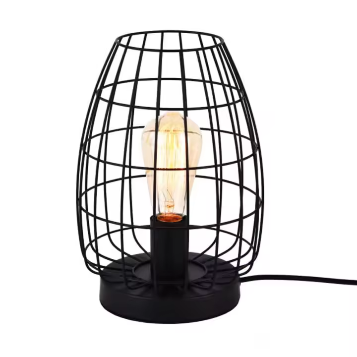 Edm Lampara de Sobremesa Metalica E27 60w Color Negro ø20x27,5cm - 1