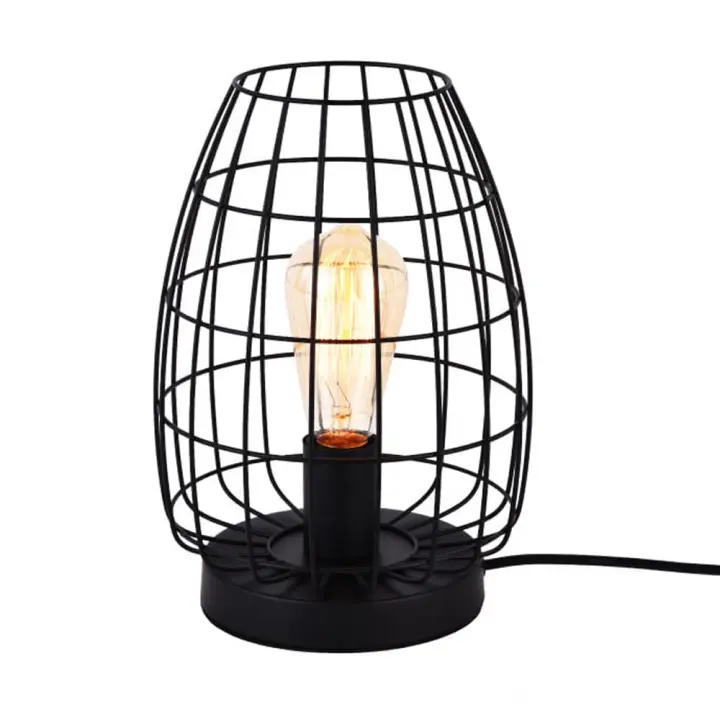 Edm Lampara de Sobremesa Metalica E27 60w Color Negro ø20x27,5cm - 1