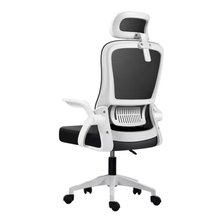 Silla de Oficina, para Gaming, Escritorio Ergonómica con Reposacabezas, Ajustable y con Soporte Lumbar  Respaldo de Malla Transpirable  Reposabrazos Abatibles de 90°  Giratoria 360° (SF168-001 6190) - 1