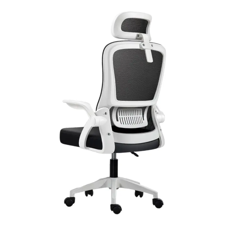 Silla de Oficina, para Gaming, Escritorio Ergonómica con Reposacabezas, Ajustable y con Soporte Lumbar  Respaldo de Malla Transpirable  Reposabrazos Abatibles de 90°  Giratoria 360° (SF168-001 6190) - 1