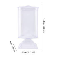 Caja De Almacenamiento Para Uñas Transparente De Acrílico a Prueba De Polvo Organizador De Accesorios De Manicura Para Algodón De Uñas - details 5