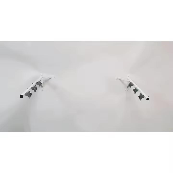KDOX - Tendedero de Pared con Escuadras y 6 Poleas | Ideal para Exterior e Interior | Resistente al Óxido (Blanco) - 1