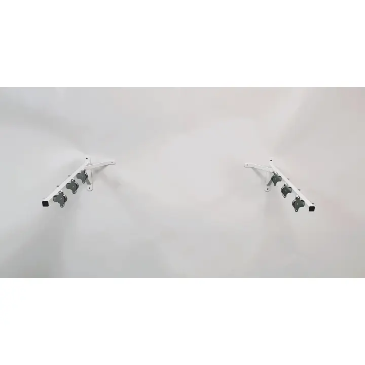 KDOX - Tendedero de Pared con Escuadras y 6 Poleas | Ideal para Exterior e Interior | Resistente al Óxido (Blanco) - 1