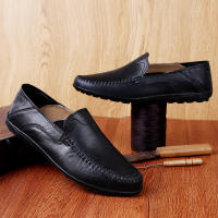 Zapatos De Cuero Genuino Para Hombre Casual Lujo Mocasines Suaves Transpirables Botines Slip on Barco Talla Grande 37-47 - details 25