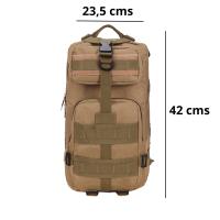 Steel Mule Mochila PEQUEÑA de Asalto Militar 26 Litros, Táctica Molle Escolar Bolsa Bandolera para Niños Hombre Mujer Caza Camping,  Black Ops, Airsoft , Crossfit, universidad, bolsillo anti robo Viaje Cabina, resistente, montañismo, montaña, impermeable - details 3