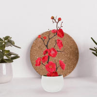 Plantas Artificiales Bonsái De 20 Cm Decoración De Pared Falsas Flores En Maceta Pequeño Árbol Para Adornar Hogar Y Jardín - details 4