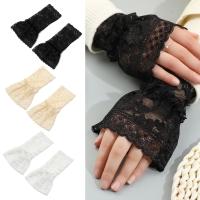 Pareja De Falsas Mangas Decorativas Con Volantes Para Primavera Y Otoño Codo De Ruffle Mangas Universales Para Decorar Suéteres Unisex - details 0