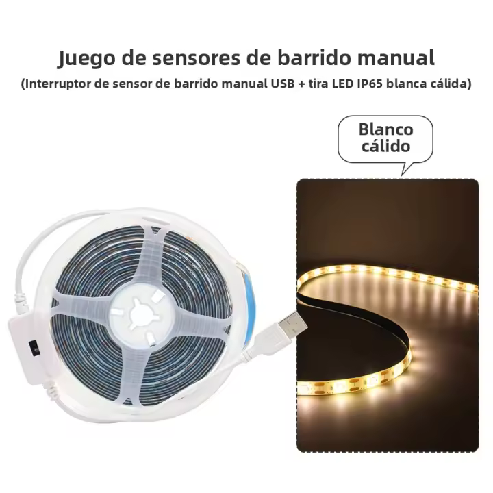 Tira De LED Con Sensor De Movimiento USB 5V Luz De Fondo Para Armario De Cocina Control Por Movimiento De Mano 1M 2M 3M - 1