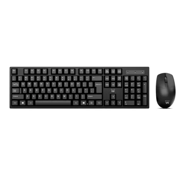 COMBO INALAMBRICO EWENT TECLADO Y RATON ESPAÑOL NEGRO TECLAS PROGRAMABLES - 1