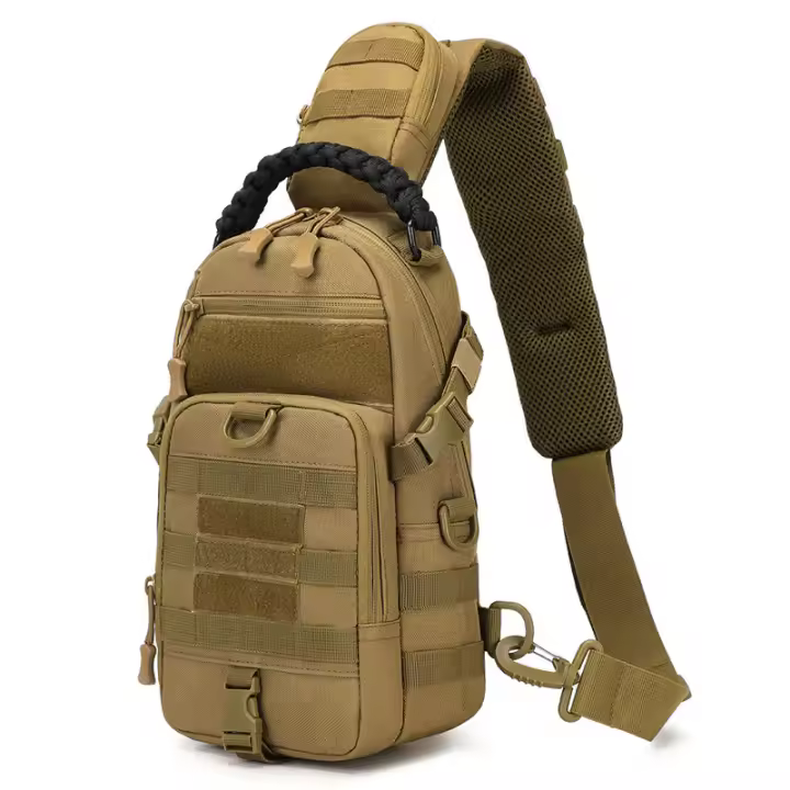 Bolsa De Pecho Táctica Para Camping Y Senderismo De Nylon Impermeable Para Hombres Bolsa Multifuncional De Deporte Al Aire Libre Con Sistema MOLLE - 1