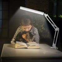 Lámpara De Escritorio NEWACALOX 80 PCS SMD LED Tres Secciones Con Braza Larga Protección Ocular USB Dimmable Plegable Para Estudio - details 10