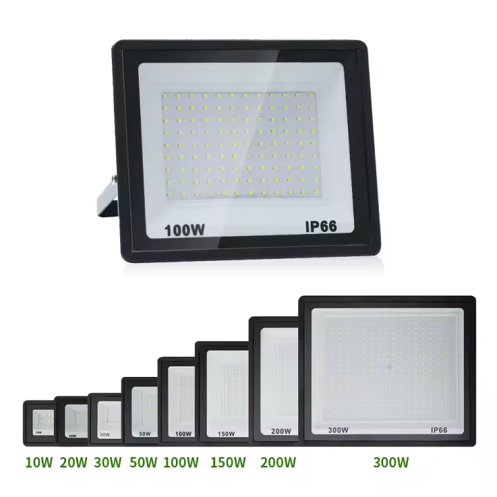 Fuente De Luz LED De Alta Brillo Para Jardín Y Calle 10W 20W 30W 50W 100W 150W 200W 300W AC110V/220V Iluminación Exterior Moderna De Aluminio IP66 - 1