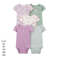 Ropa para niños, novedad de verano, mono triangular de manga corta para bebés, ropa para gatear, mono de bebé de cinco piezas - details 3