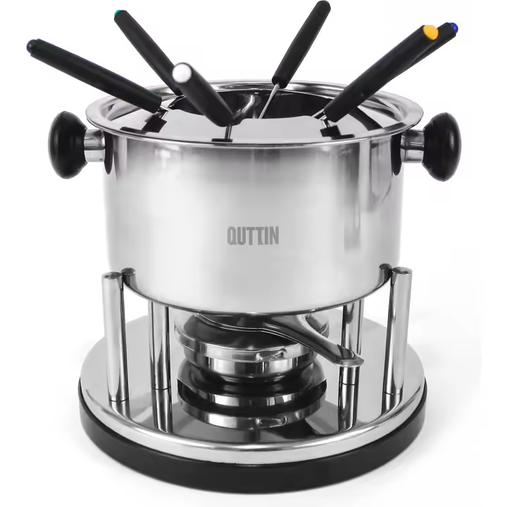 QUTTIN - FONDUE MULTIUSOS 2L. 6 PERSONAS - Frutero Versátil y Decorativo - Frutero para Almacenar Frutas Frescas - Frutero de Diseño Elegante y Funcional - Frutero Fácil de Limpiar y Mantener - 1