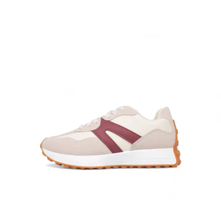 HLUNA - Zapatillas Sneakers Mujer deportivo con rayas de color Azul Marino y Rojo Vino jf1008 - 1