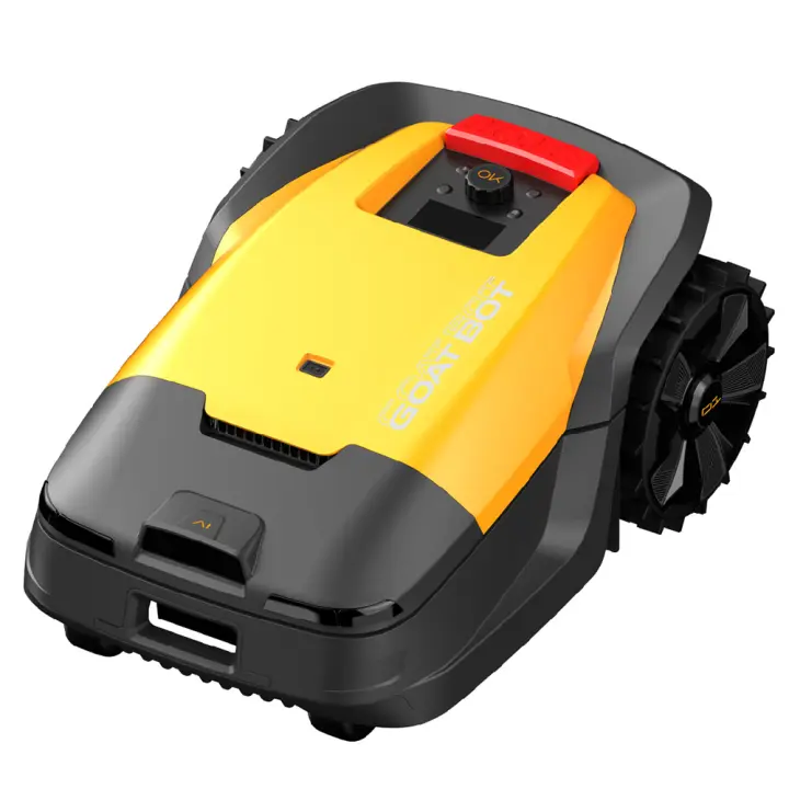 Cortacésped Robótico Goat Bot Unicut H1 - Cobertura de 1500m², RTK+VSLAM para Mapeo Preciso, Ancho de Corte de 24cm, Velocidad de 0.45m/s, Capacidad de Escalada en Pendientes de 45°, Evitación de Obstáculos con IA, Impermeable IPX6 - 1