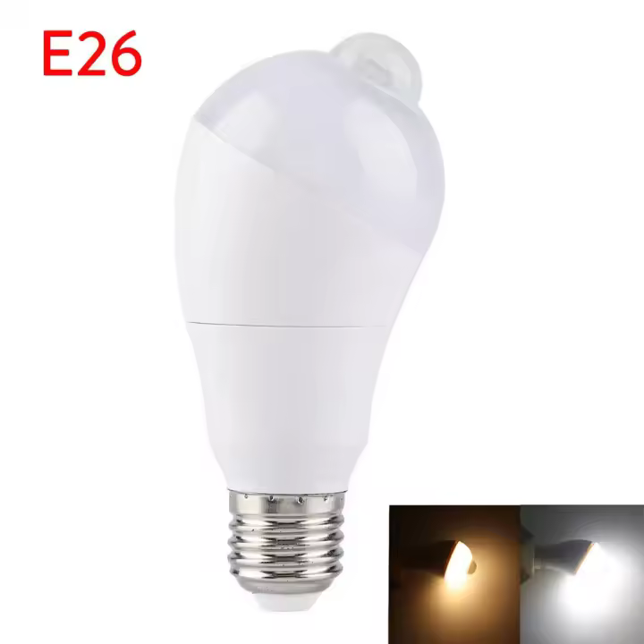 Bombilla LED De 7W 9W Con Sensor De Movimiento E27 E26 B22 Detector De Dusk a Dawn Auto Encendido/Apagado Luz Nocturna Inducción Humana 85-265V Para Sala De Estar - 1