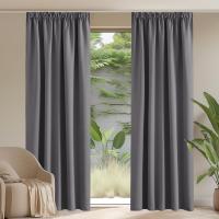Cortinas Termicas Aislantes Frio y Calor Cortinas Salon Modernas 2 Piezas Cortina Opaca Cortinas Dormitorio Matrimonio Cortina Ventana para Riel, 167x228 CM, Gris - details 0