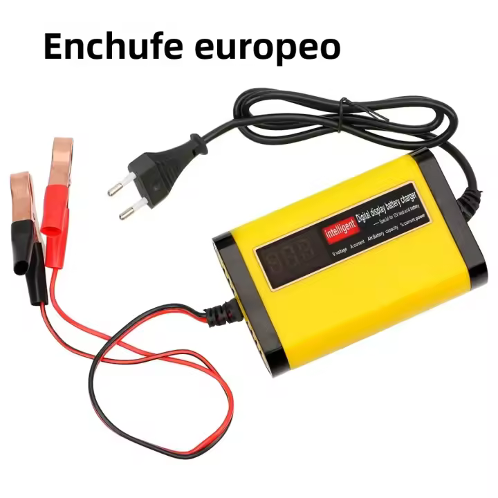 Cargador De Batería De Coche Automático Completo Con Pantalla LCD 2A Carga Rápida 3 Etapas Para Baterías De Agua Y GEL - 1