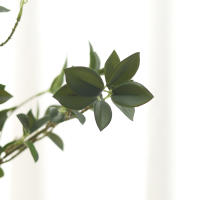 Ramas Largas De Ficus Artificiales Hojas Verdes Para Plantas Falsas Decoración De Fiesta Boda Sala De Estar Hogar Prop De Exposición - details 6