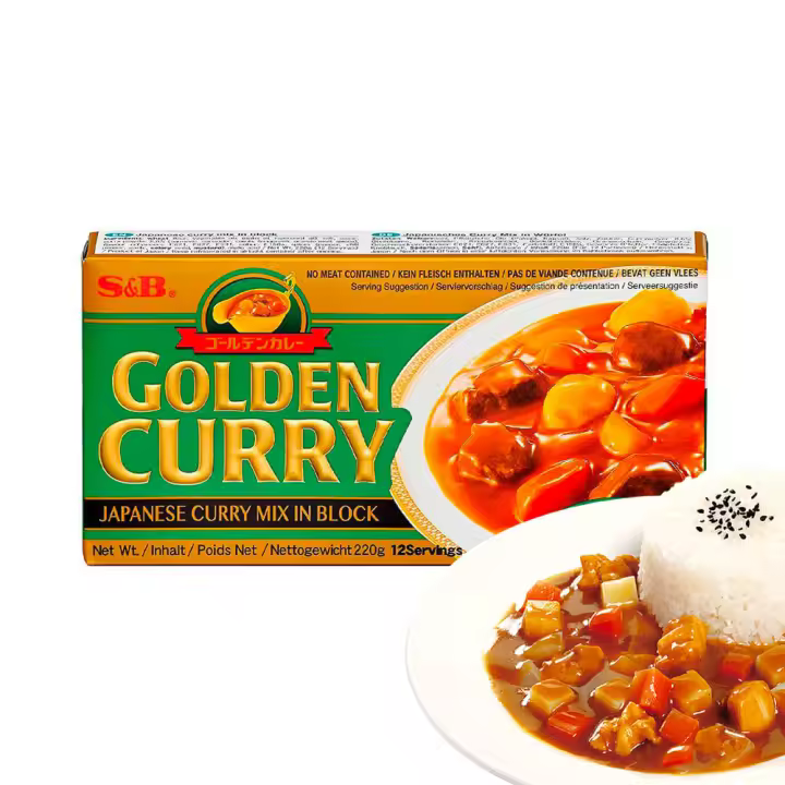 Pasta de Curry Japonés  Golden Curry Suave Picante Medio Picante Super picante 220g S&B - 1