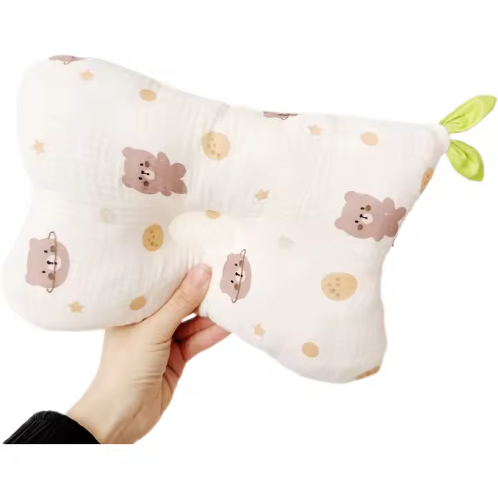 Almohada de gasa para bebés de 0 a 6 meses para corregir la inclinación de la cabeza del bebé almohada moldeadora para evitar la inclinación de la cabeza del recién nacido almohada relajante - 1
