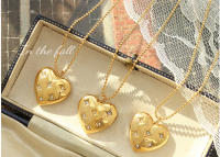 Collar con colgante estilo corazón de amor para mujer, Circonia cúbica, collar de acero inoxidable, joyería de lujo, regalo del Día de San cuadrado de estrella de acero inoxidable Vintage para mujer, collar de cadena de serpiente chapado en oro de 18 - details 0