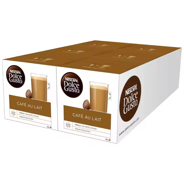 96 cápsulas NESCAFE DOLCE GUSTO Café con Leche - 1