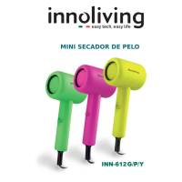 Innoliving | Secador de Pelo Mini INN-612, Compacto y Plegable, 1000W, Doble Velocidad, Diseño Portátil para Viajes y Gimnasio, Disponible en Varios Colores, Fácil de Usar y Transportar (Amaranto,Verde,Fucsia) - details 0
