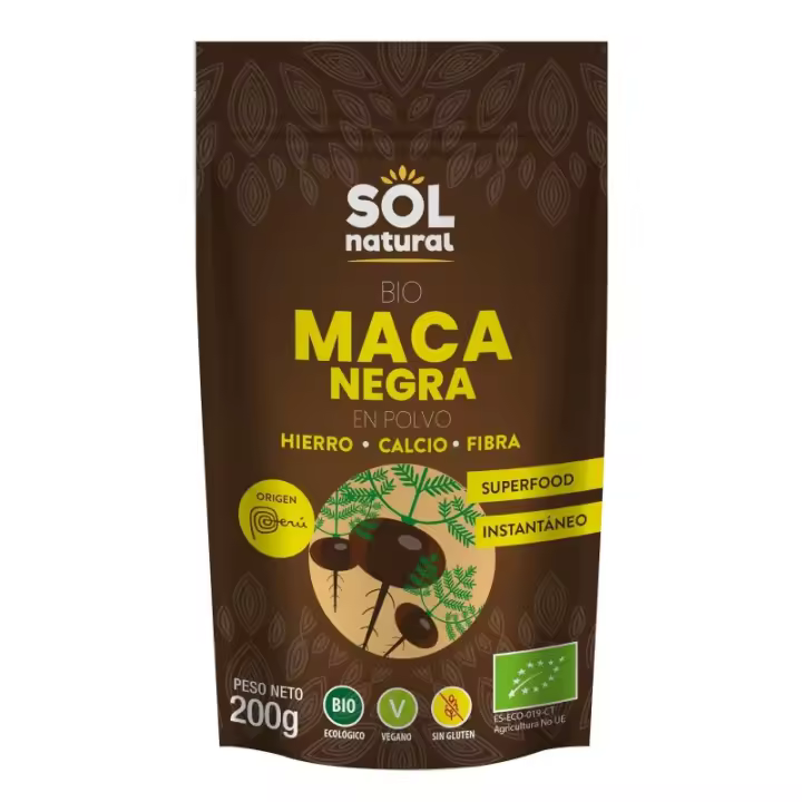 Solnatural Maca Negra Polvo 200Gr - 1