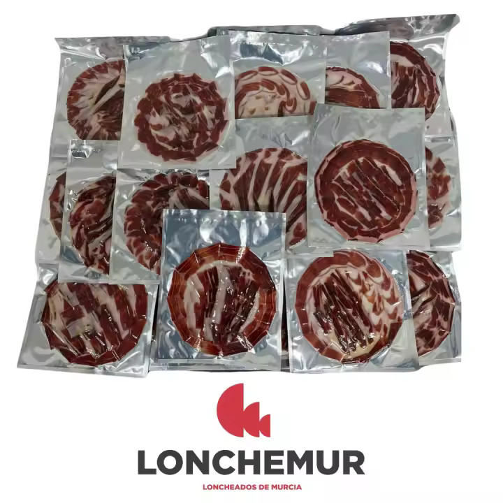 Paleta de cebo loncheada a cuchillo 22 sobres 95gr de paletilla ibérico de cebo LONCHEMUR%20LONCHEADOS%20DE%20MURCIA - 1