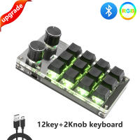 Teclado De Programación Macro RGB Con Knob Personalizado Para Photoshop Y Juegos Teclado Mecánico Con Copia Y Pega 3/6/12 Teclas Y 1/2 Knob HotPlug - details 5