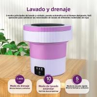 Máquina De Lavar Portátil De 7L Plegable Pequeña Con Modos Automáticos Cesta De Ropa Máquina De Lavar Para Viajes Y Uso Doméstico - details 10
