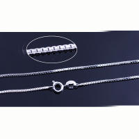 Collar De Cadena De Plata De Ley 925 0.8mm Para Mujeres Niñas Y Niños 40cm/45cm DIY Joyería Kolye Collares Collier - details 2