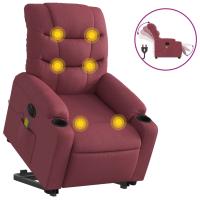 vidaXL Sillón de masaje eléctrico reclinable elevable tela Gris claro, Gris oscuro, Negro Sillon Dormitorio Sillon Comodos Silla Relax Sillón Sofá - details 1
