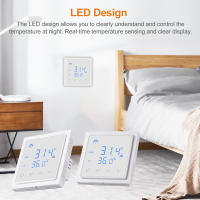 Termostato Inteligente 16A Para Calentamiento Por Piso Con Pantalla Táctil LED Control De Temperatura 85-265V Electrónico - details 11