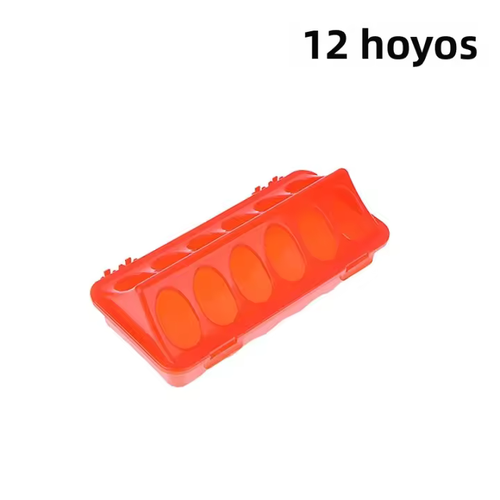 Alimentador De Pollo Doble Fila 12/18 Agujeros Plástico Clamshell Suministros De Cría Para Ganadería Ranura De Alimentación Para Ponedoras De Huevo - 1